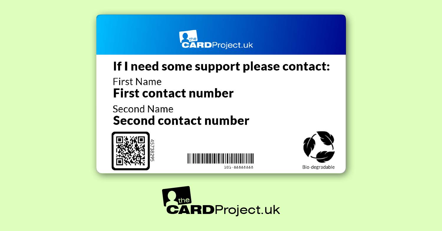 ME/CFS Medical ID Alert Card (REAR)